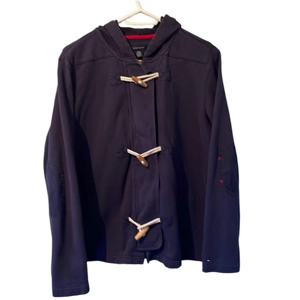 Tommy Hilfiger Women’s Toggle & Rope Hooded Jacket 100% Cotton Navy XXL *Large*